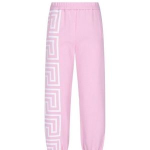 VERSACE Pink Greca Print Sweatpants